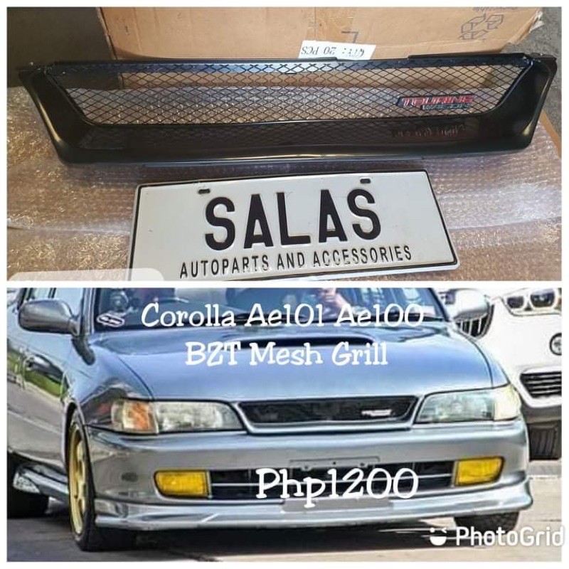 Black Metallic Mesh Grille For 93-97 Toyota Corolla AE101/AE100 Touring Wagon – Direct Replacement Upper Grill 4 thumbnail image