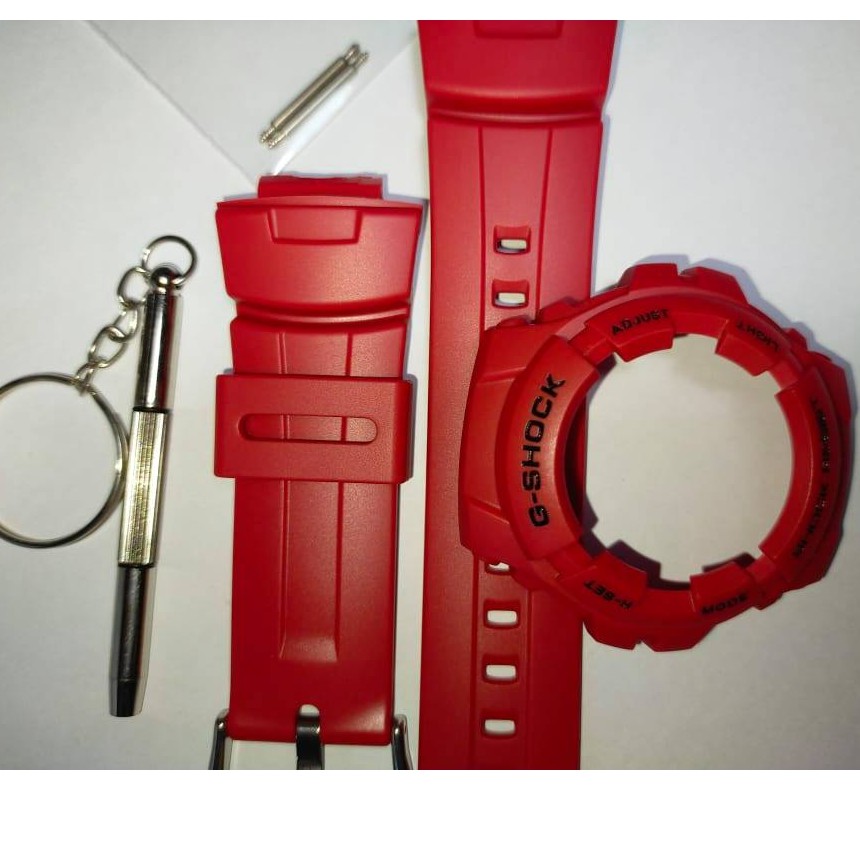 REPLACEMENT STRAP AND BEZEL FOR G SHOCK G100 COKE RED Shopee