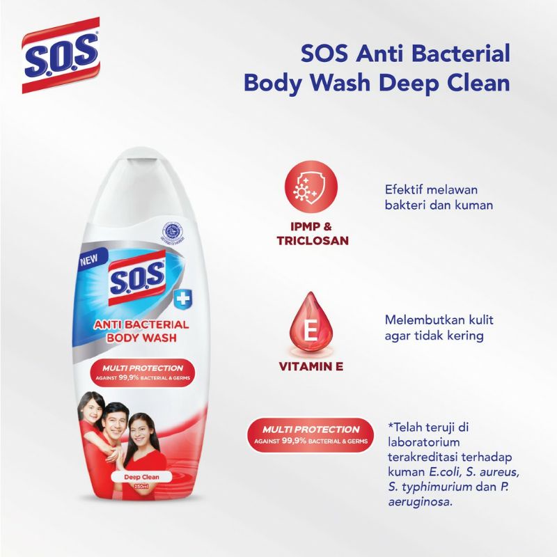 Cheap original Sos Liquid Bath Soap Body wash Antibacterial Bottle 250