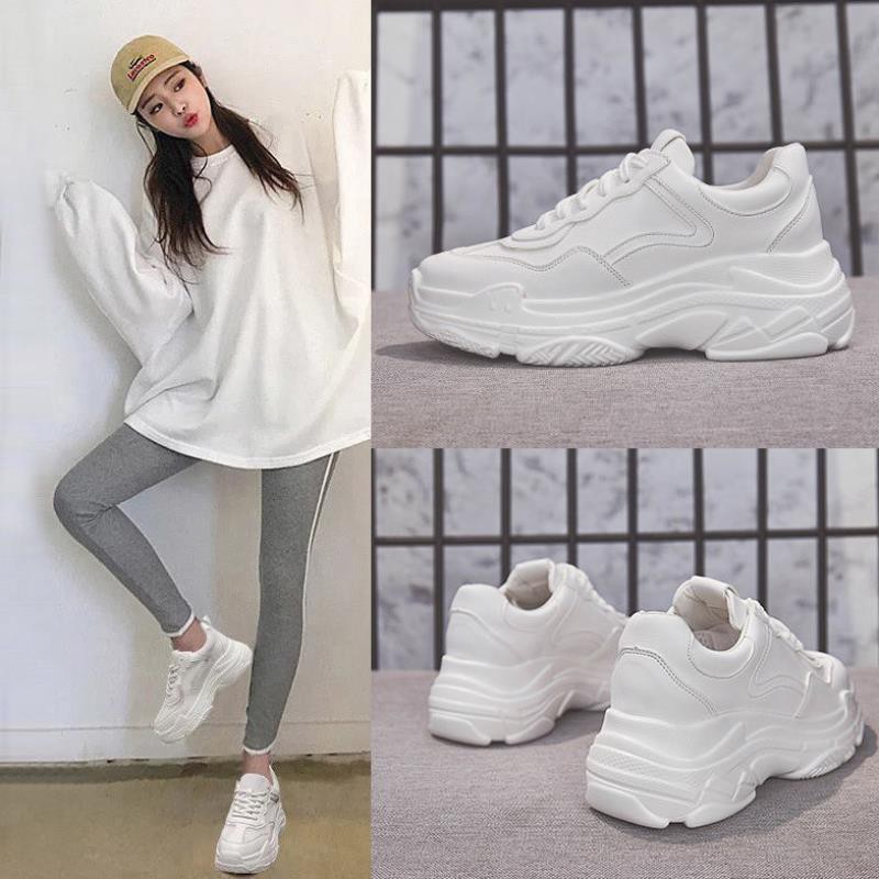 White sneakers big on sale sole