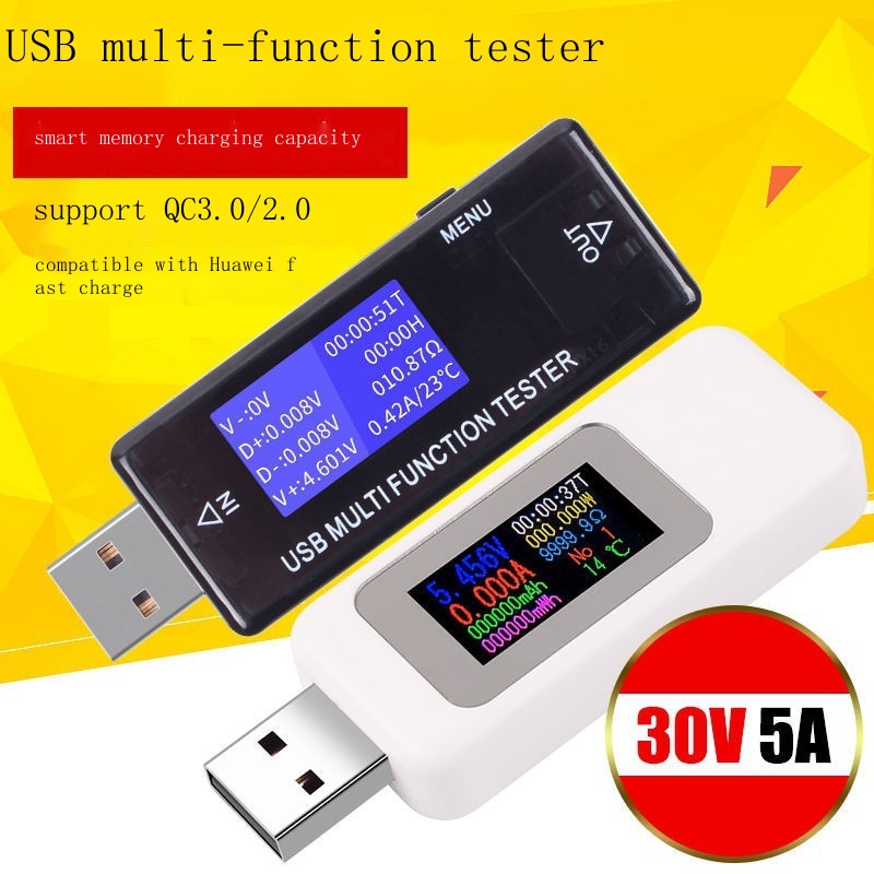 High precision usb mobile phone charger voltage and current meter