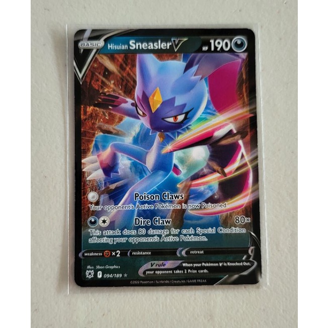 Pokemon Astral Radiance Hisuian Sneasler V card | Shopee Philippines