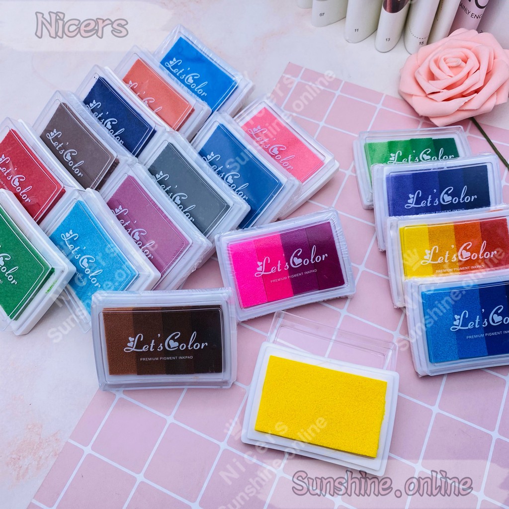 Colorful Rubber Stamp Ink Pad Super Large ink Pad DIY Let's Color