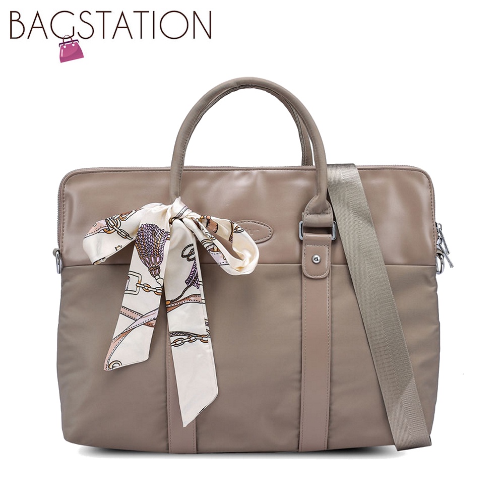 BAGSTATIONZ Duo Tone Convertible Laptop Bag (Black/Grey/Blue/Khaki/Pink/Navy Blue) Shopee