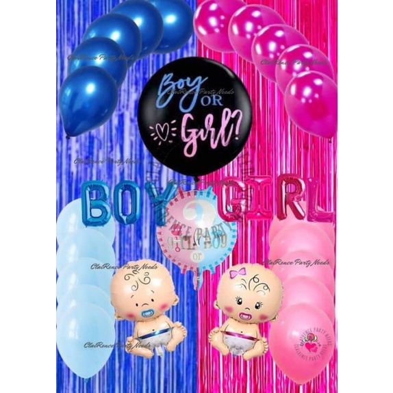 Twee genderreveal feestdecoratie, bevat Boy Or Girl decoratieve banner