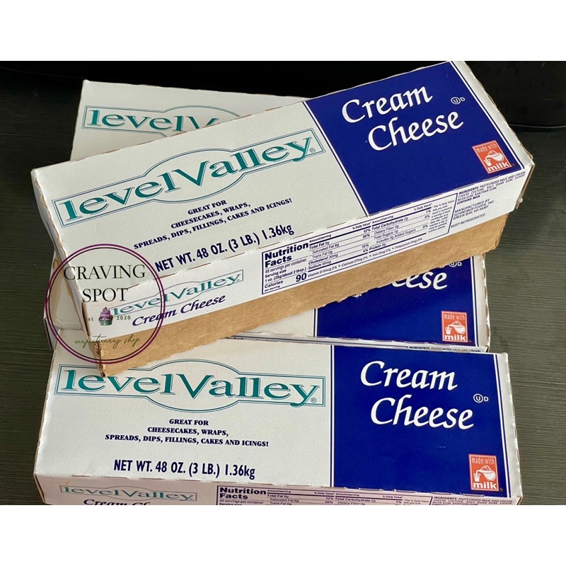 LEVEL VALLEY CREAM CHEESE 1KG/Expiration MARCH 2023(Luzon Area Only