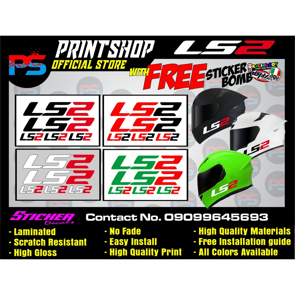 Ls2 cheap helmet decals