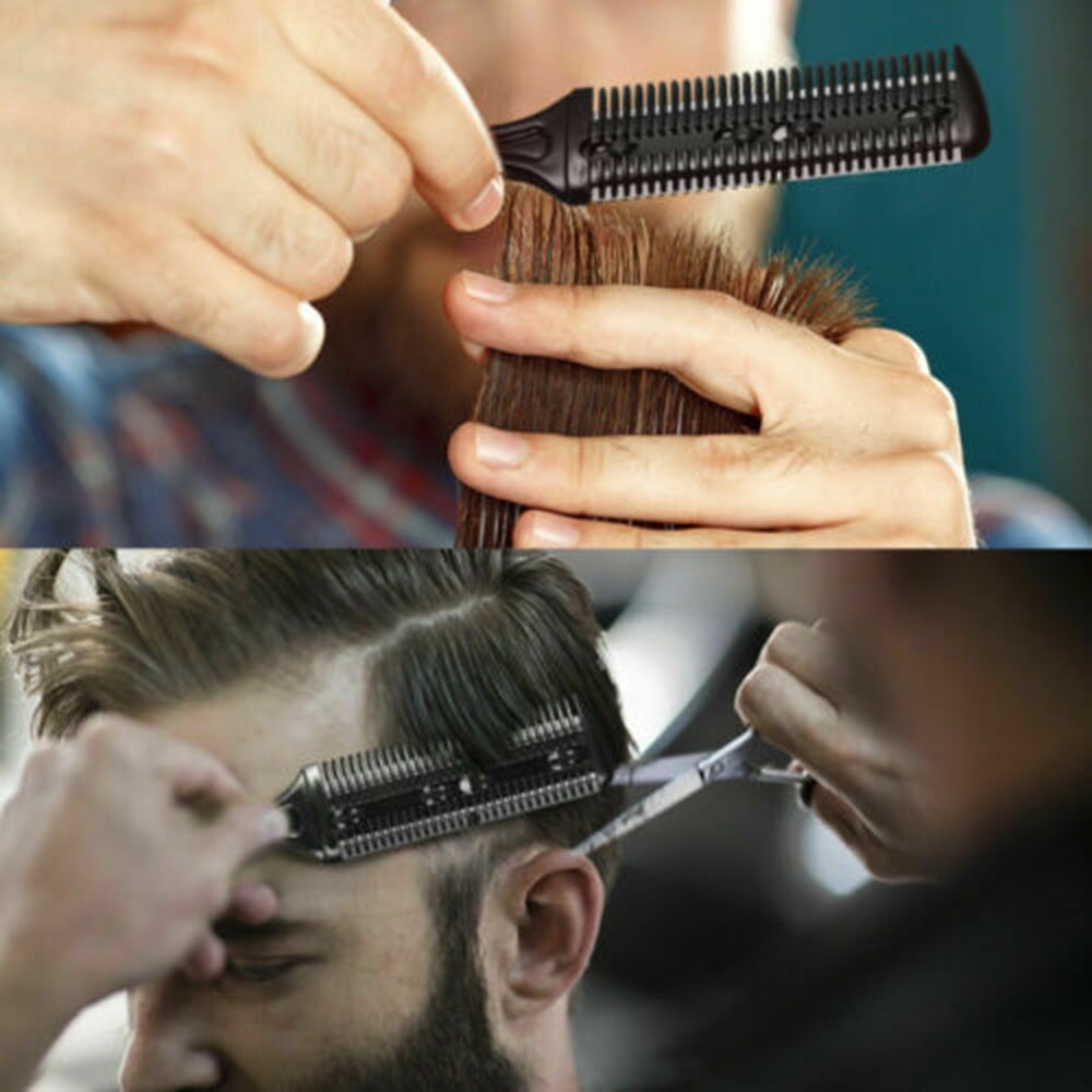 3pcs Hair Thinning Cutting Trimmer Razor Comb with Blades Hair Cutter ...