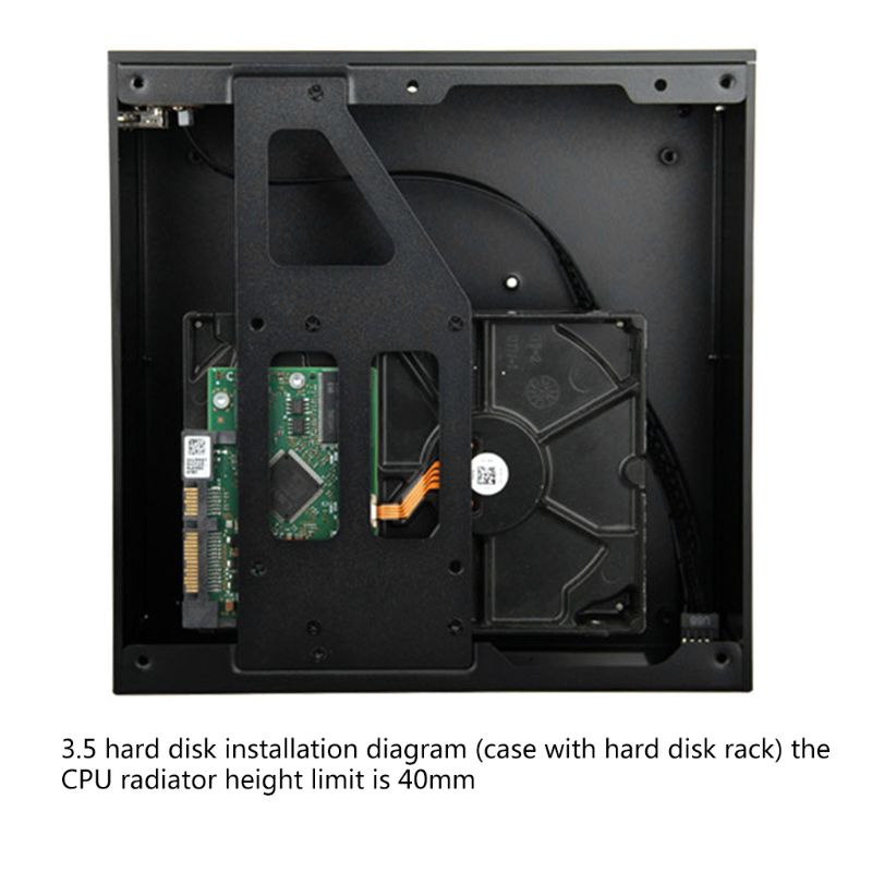 Mojito B01 Mini ITX Computer Case Chassis Aluminum/Glass Briefcase