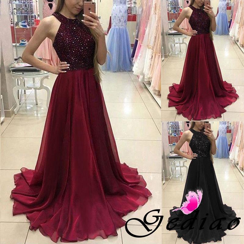 Ged Women Long Formal Prom Dress Cocktail Party Ball Gown Shopee Philippines