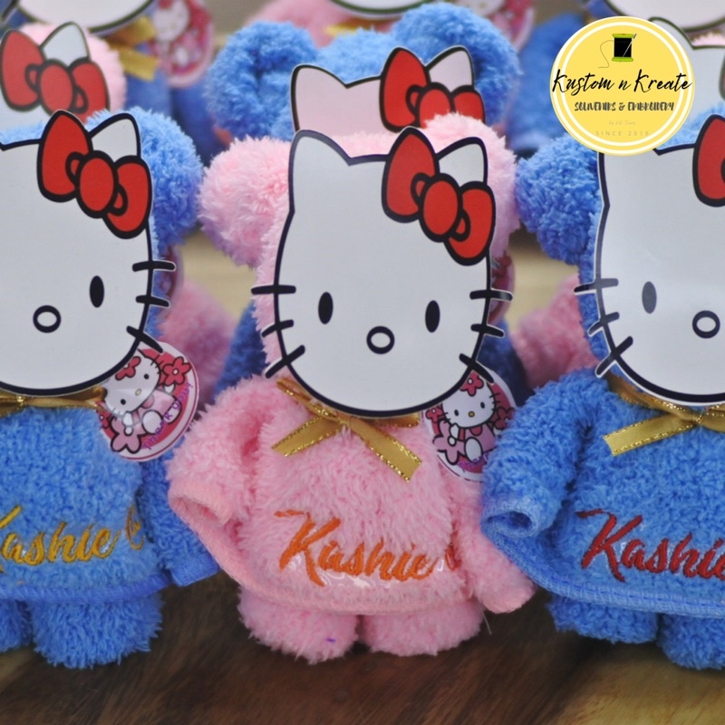 ♀ Hello Kitty Towel Souvenirs Personalized Giveaways Birthday Baptism