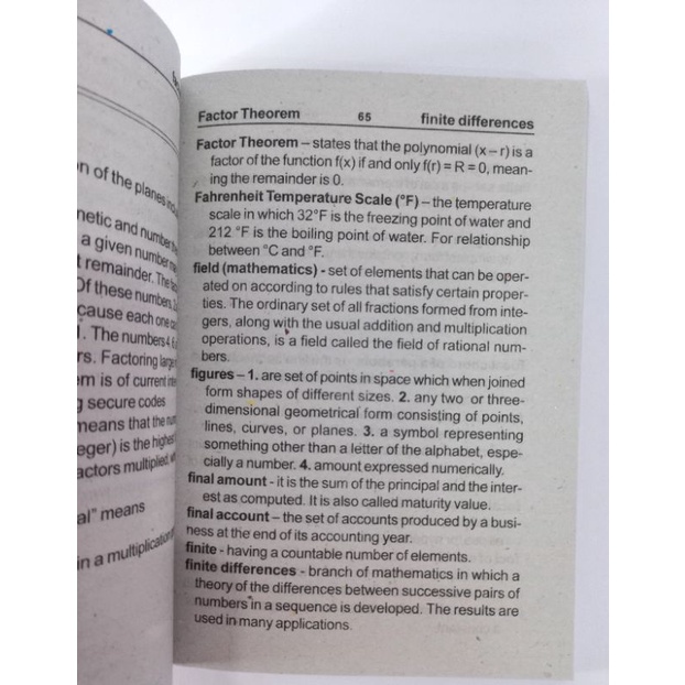 Mathematics Dictionary 208 Pages Thick | Shopee Philippines