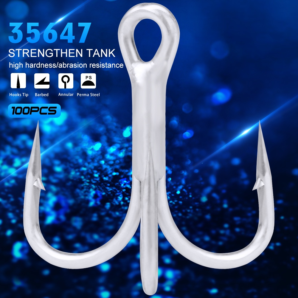[Ready Stock] 100Pcs High quality Super Sharp Anchor Hook,Size #1-14 ...