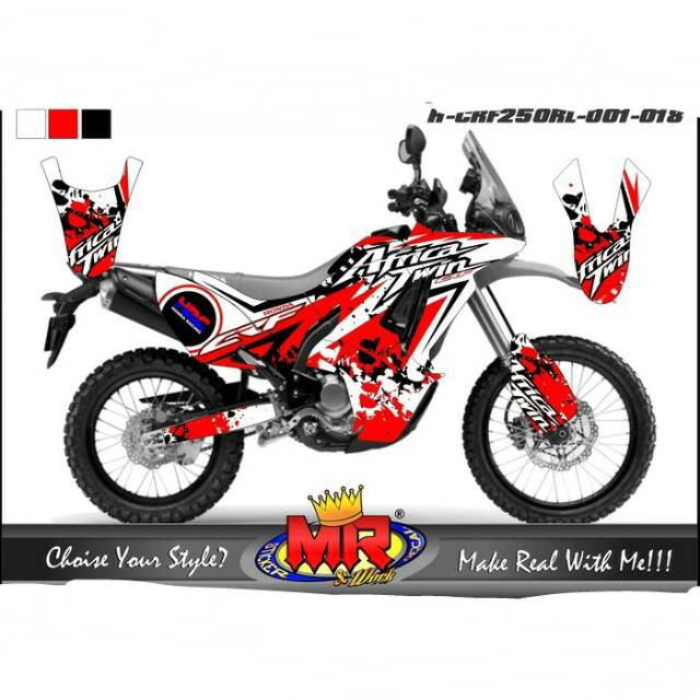 MERAH PUTIH Decal Premium Honda CRF 250 rally Red White Sticker Sticker ...