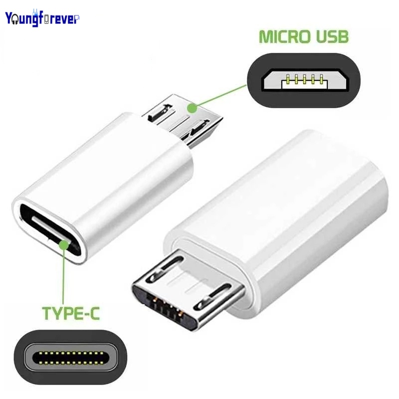 Alloy Micro USB Male To Type C Female Adapter OTG Converter Charger ...