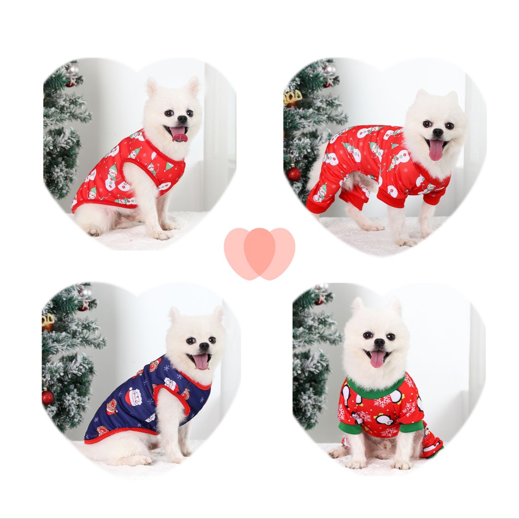 【PET SHOP】NEW Pet Clothes Dog Christmas Clothes Cat Xmas | Shopee ...