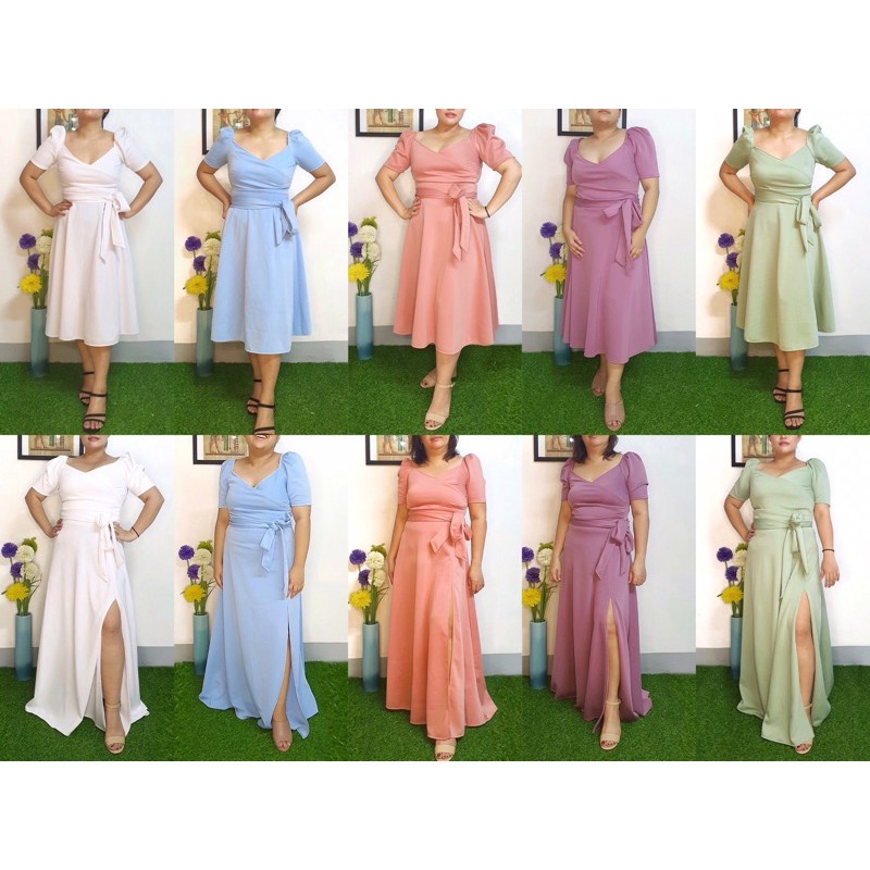 ♚FILIPINIANA PLUS SIZE neoprene formal gown dress wedding kasal debut ...