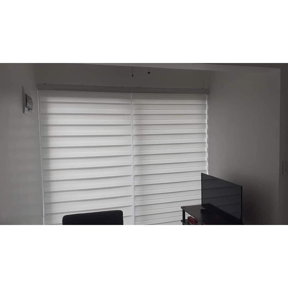 NATURAL BASIC WHITE MODERN KOREAN WINDOW BLINDS CUSTOMIZE SIZE 100% ...