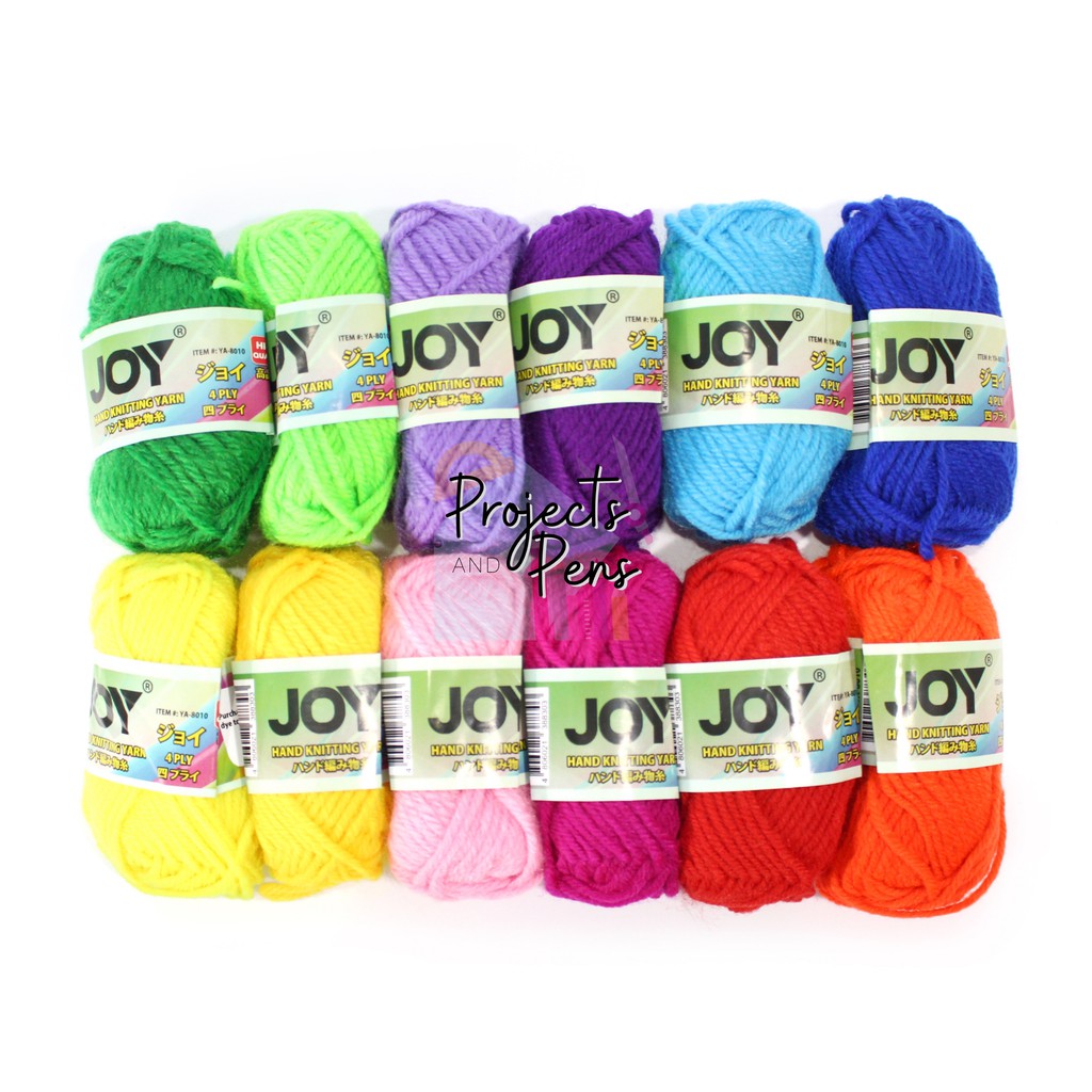 JOY Knitting/Craft Yarn 12 Colors