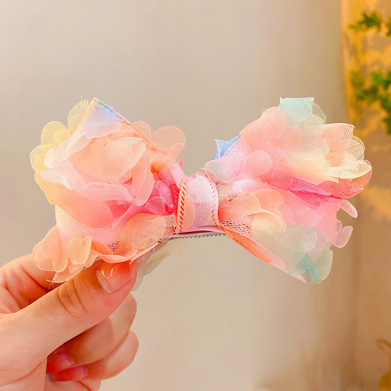 Korean Bow Hair Clip Children Princess Cute Little Girl Hairpin Sweet