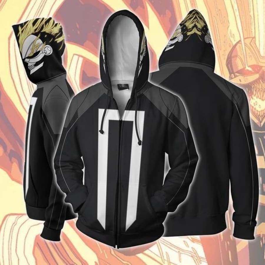 Ghost Rider Zipper Hoodie Superhero Zipper Coat 3D print Jacket Fashion ...