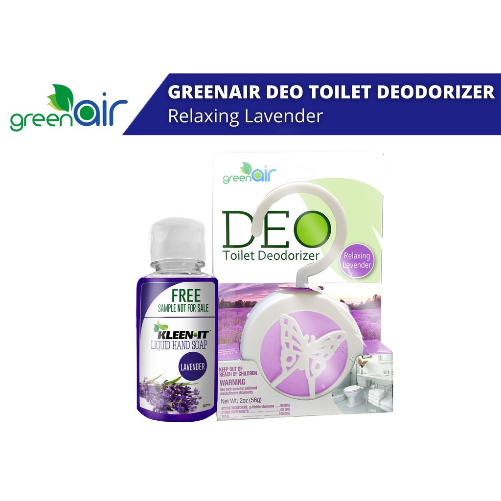 Greenair Deo Toilet Deodorizer w/ FREE KleenIt Liquid Hand Soap