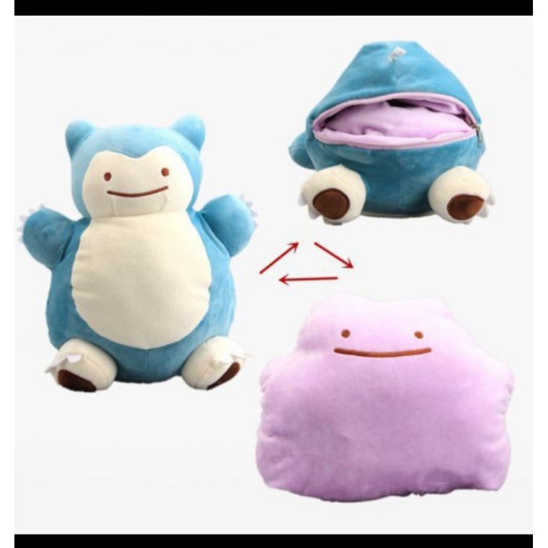 Ditto snorlax plush store reversible