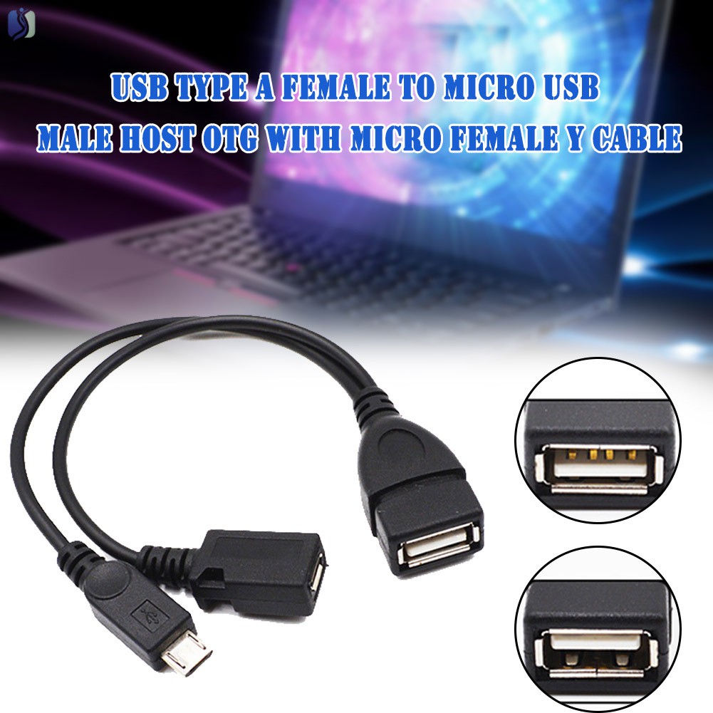Yy USB Type A Female to Micro USB Male Host OTG with Micro Female Y ...