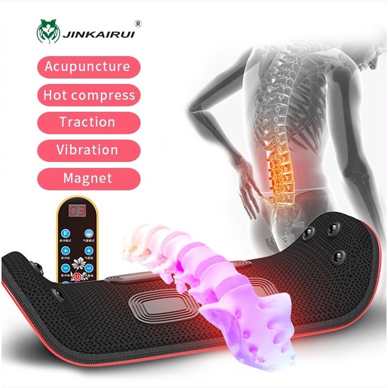 Jinkairui Newest Electric Lumbar Traction Device Waist Massager Relieve