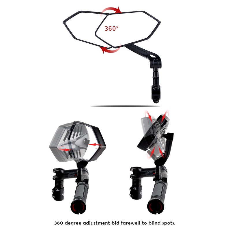 Globetrotter Bicycle Bike Cycle Handlebar Rear View Mirrors Rearview ...