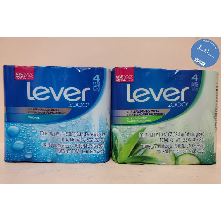 Lever 2000 Bar Soap 4 x 89.3g - Imported from CANADA