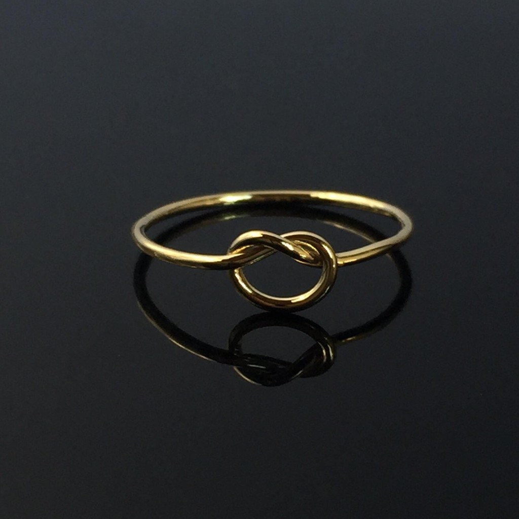 Solid gold knot on sale ring