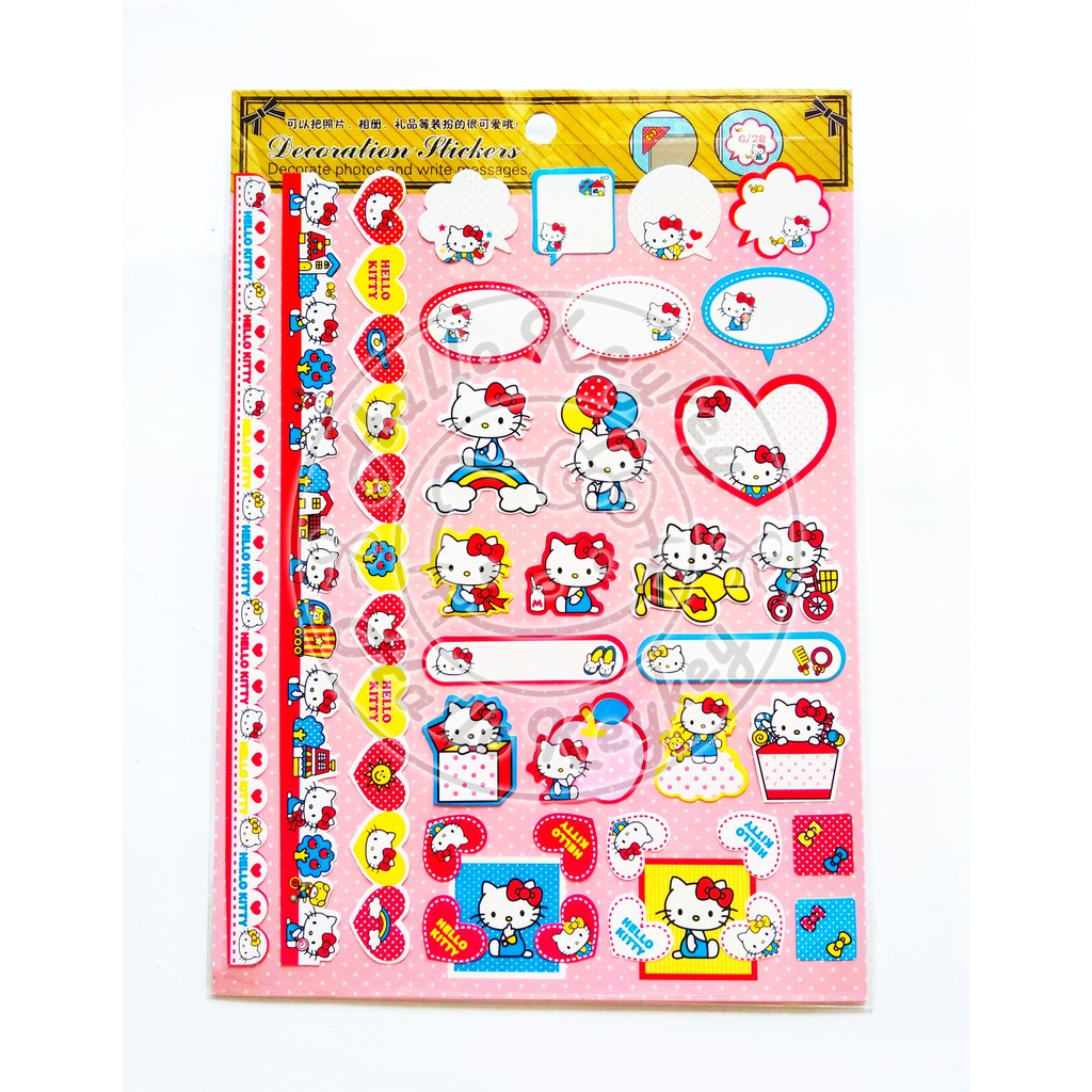 stiker dekor scrapbook hello kitty | Shopee Philippines