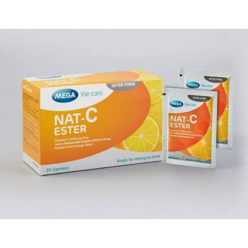 Nat C Ester (Ascorbic Acid 1g + Citrus Bioflavonoids 25mg) 30 sachets