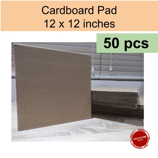 50pcs. Cardboard 12x12 Inches Corrugated Card Board Pads For Packaging  Crafts