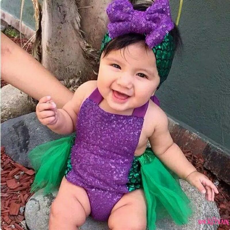 Mermaid dress baby code cosplay costume Ariel Birthday costume Kids Clothes Mermaid dresscode Shopee Philippines