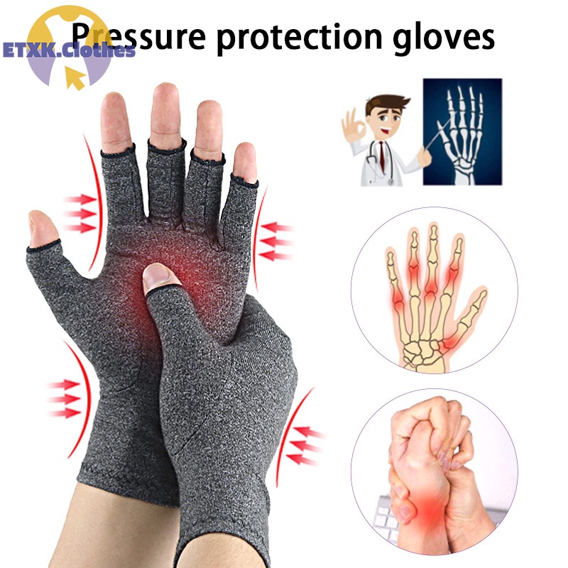 ETXK-tiktok 1 Pair Arthritis Compression Gloves Soft & Breathable Open ...