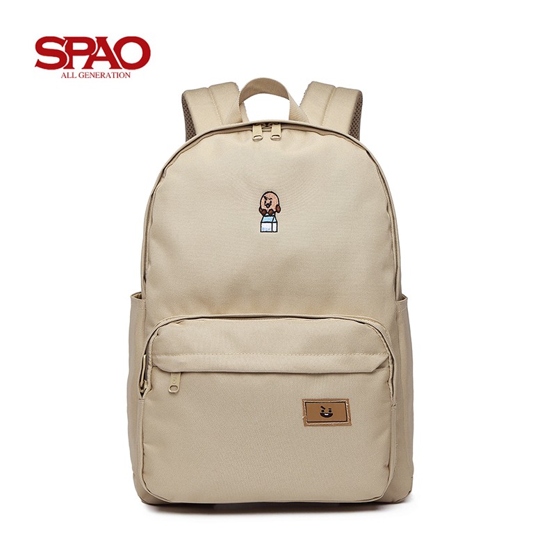NEW Korea SPAO School Bag BTS BT21 Backpack TATA COOKY CHIMMY KOYA SHOOKY Cartoon Embroidery Oxford Cloth Bag
