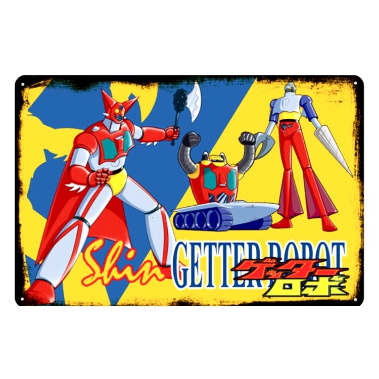 Getter Robot Metal Tin Plate 30cm X 20cm (Not Embossed) | Shopee ...