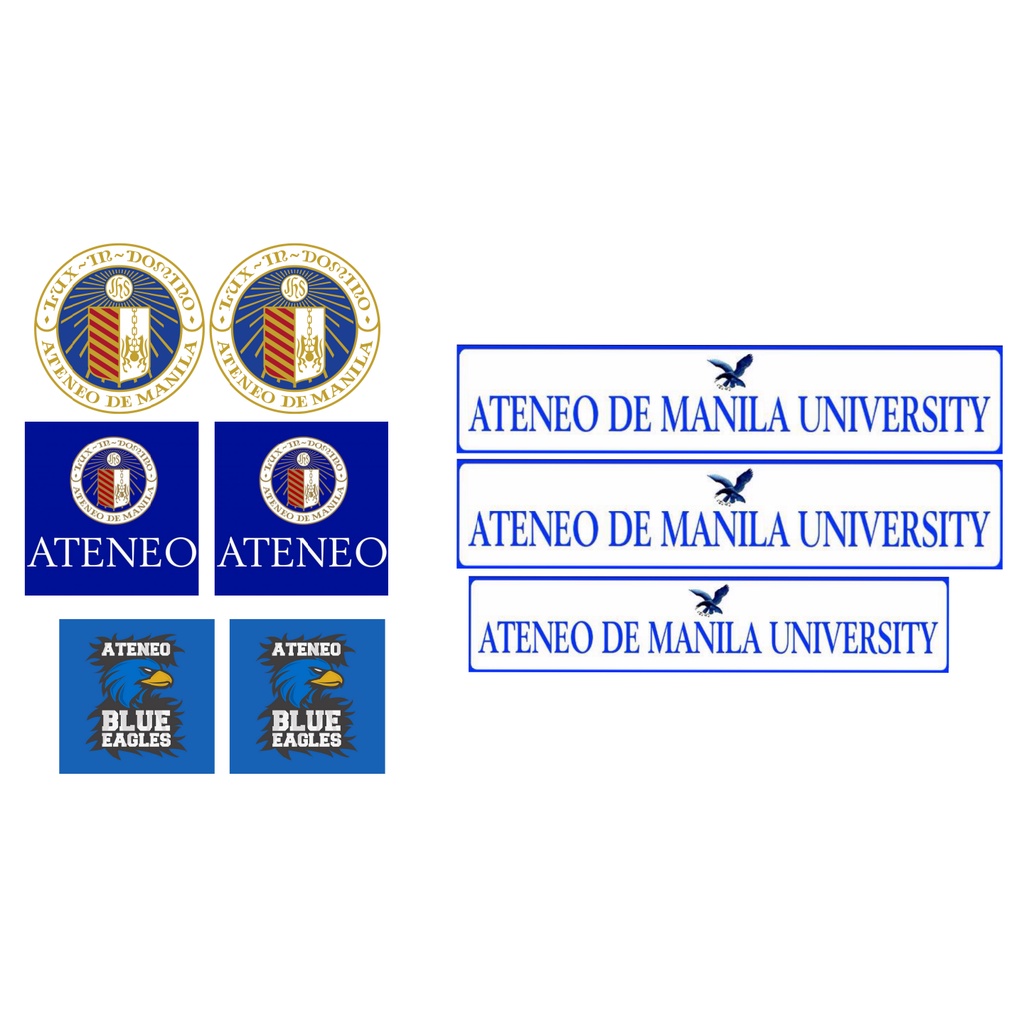 Ateneo Car Sticker Package 9 Pieces, Ateneo University Car Sticker