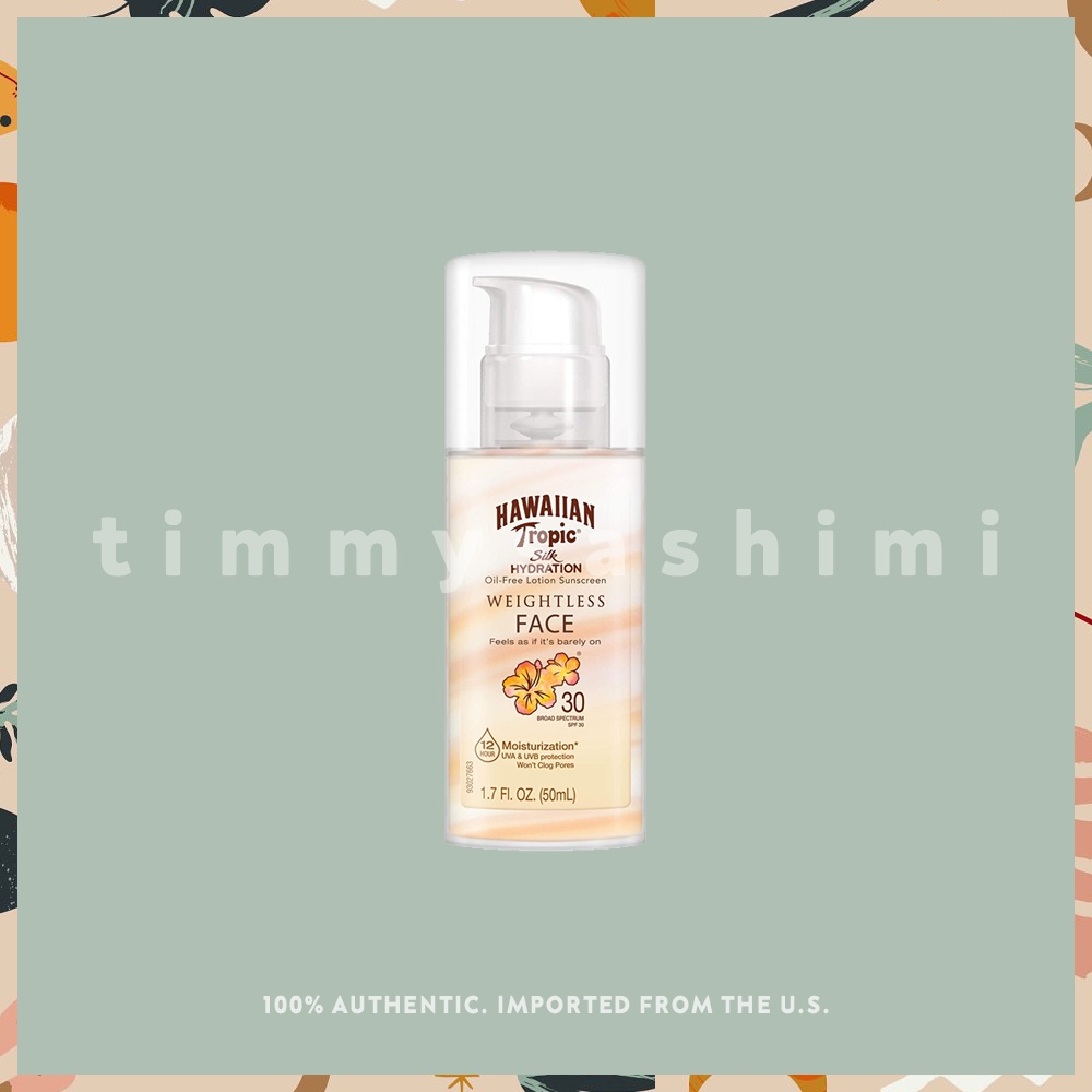 HAWAIIAN TROPIC Silk Hydration Weightless Face Sunscreen SPF30 50ml Shopee Philippines