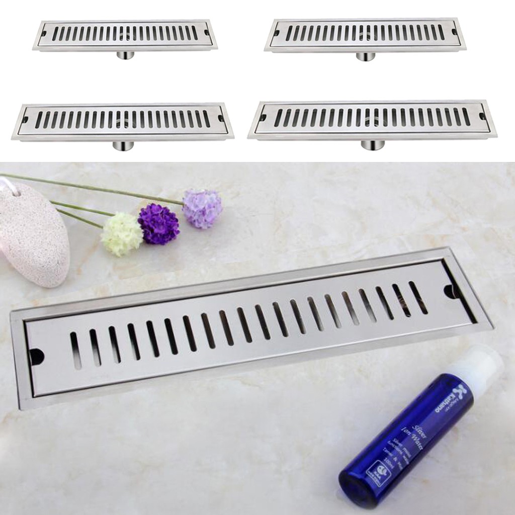 thumbnail image 2 of 2-Pack Stainless Steel Shower Drains - 6 Inch Square Floor Drain With Hair Strainer 2 of 13