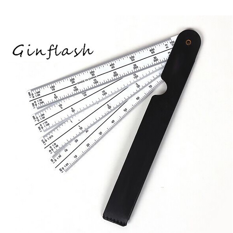 Ginflash Plastic Straight Plotting Scale Ruler Measuring Clothing ...