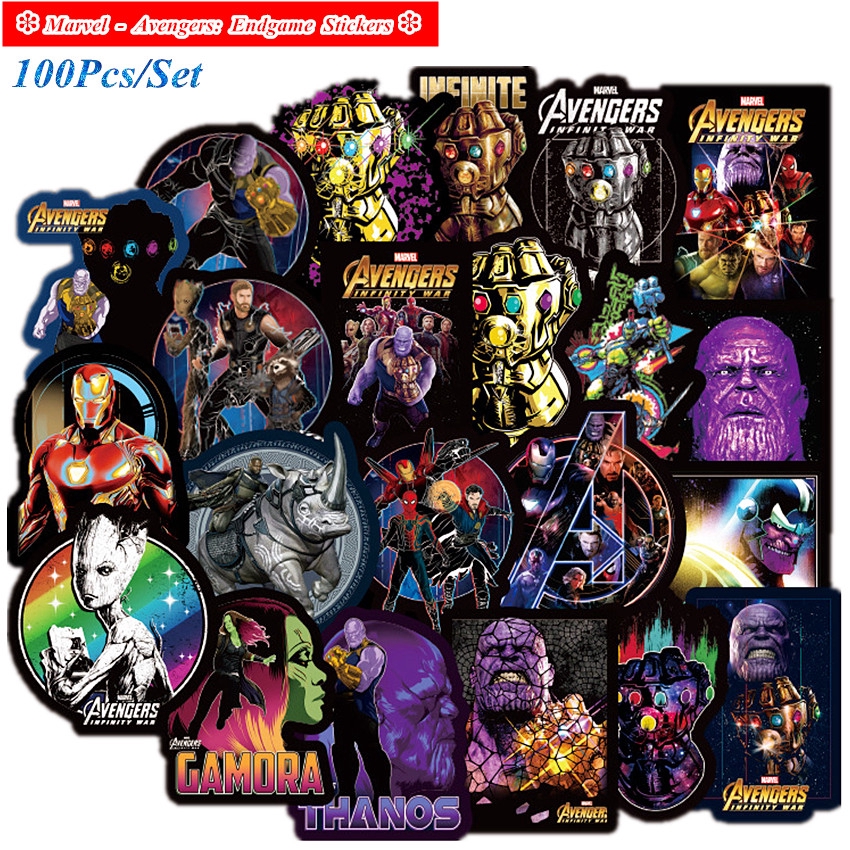 Marvel Stickers 100Pcs/set Movie Avengers Endgame Kaws JDM Doodle Stickers Shopee Philippines