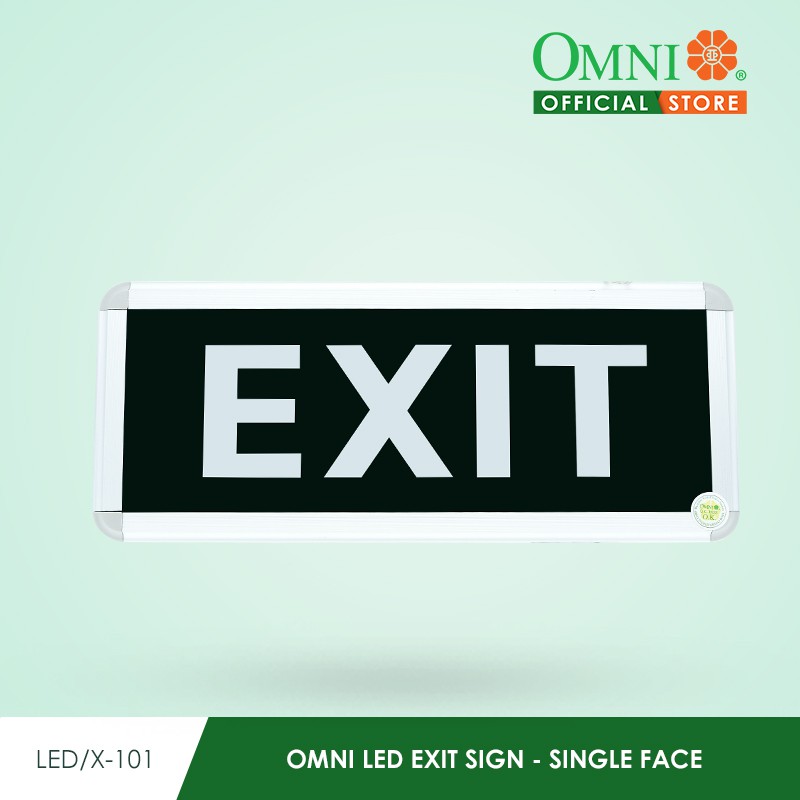 OMNI LED Exit Sign - LED/X-101 - Single Face Only | Shopee Philippines