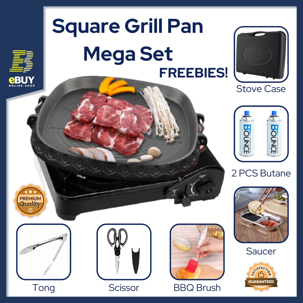 BEST SET Korean Samgyupsal Mega Set ORIGINAL Hanaro Grill Pan and