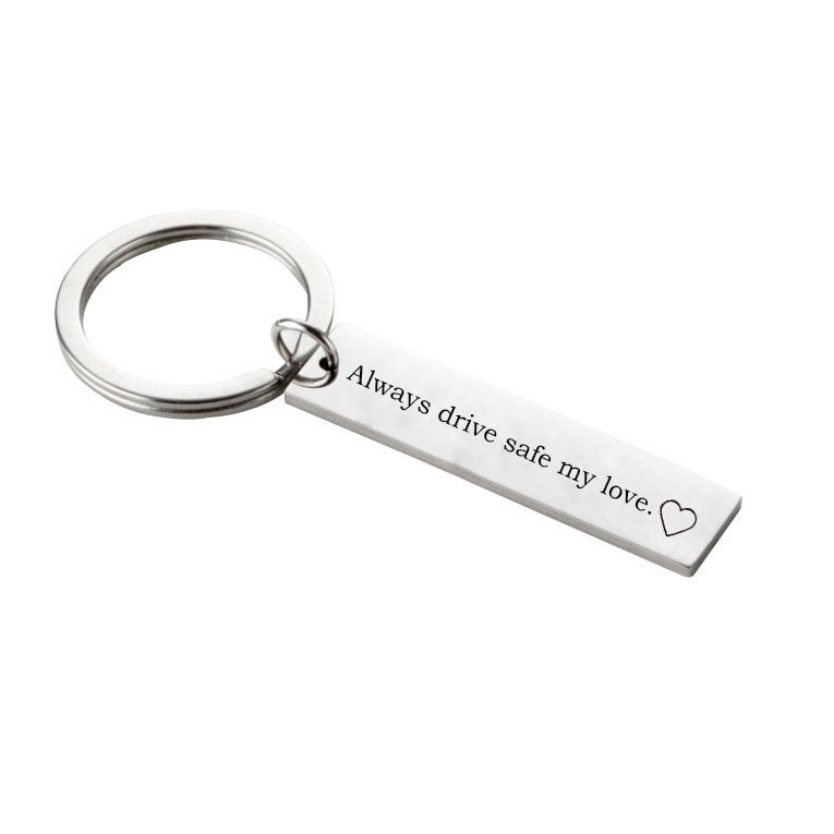 Diy Car Accessories 'Always Drive Safe My Love' Keychain Shopee
