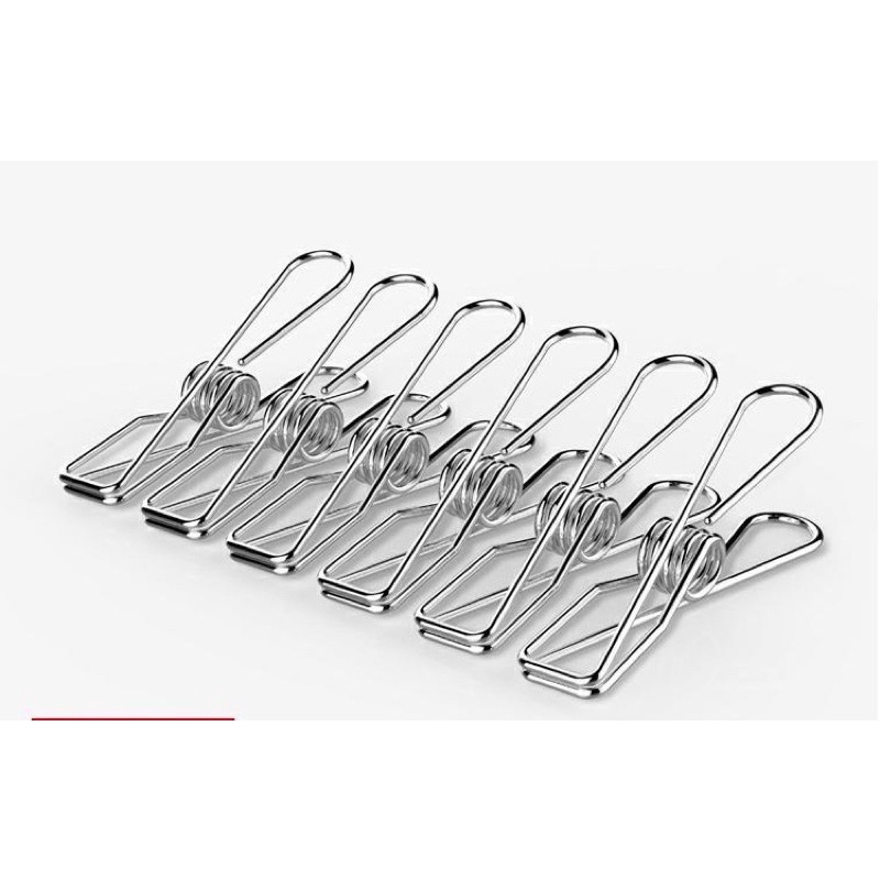 20pcs Multipurpose Stainless Steel Clips Clothing Clamps Sealing Clip ...