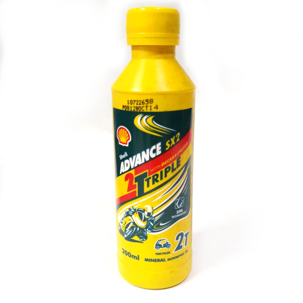 MINERAL MOTORCYCLE OIL SHELL 2T ADVANCE TRIPLE 200ML. | Shopee Philippines