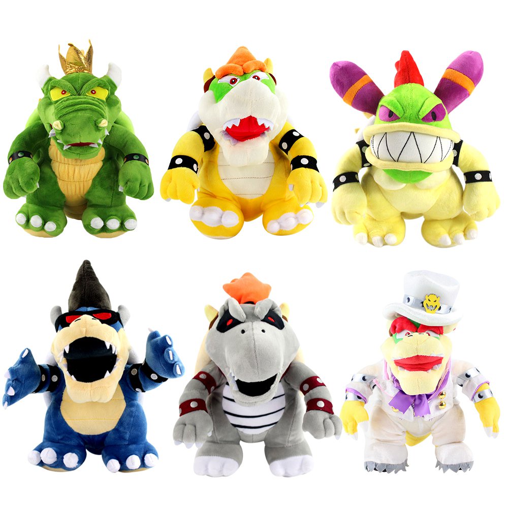 24-32cm Anime Super Mario Bone Koopa Plush Toys Soft Stuffed Bowser ...